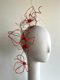 Image 1 of Burnt orange wired flowers