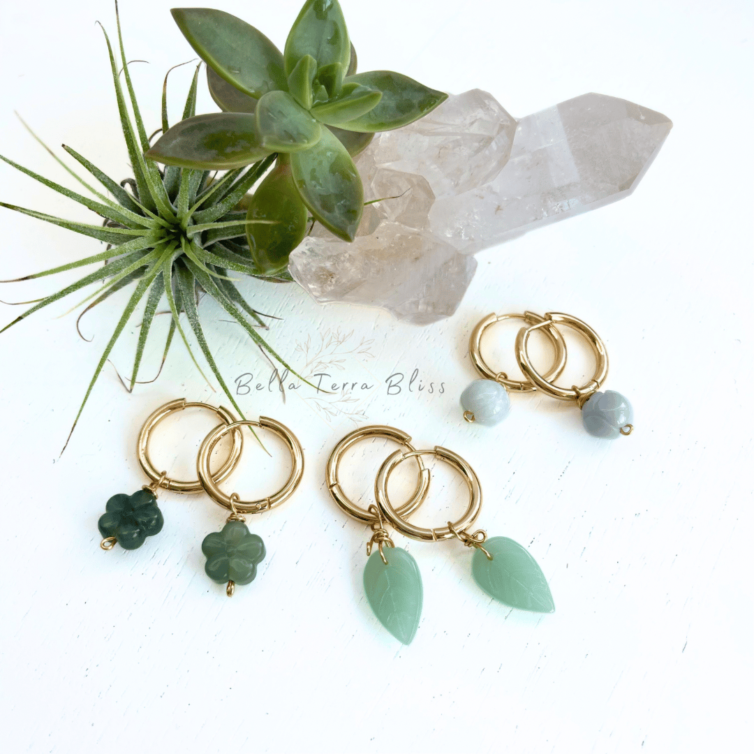 Jade sale earrings hoop