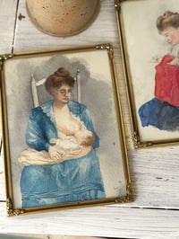 Image 2 of Lot de cadres - aquarelles début XXe