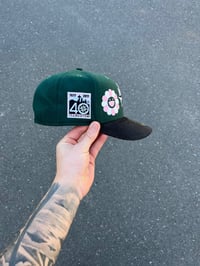 Image 3 of PINK BRIM FOREST CORDUROY SEATTLE MARINERS CUSTOM FITTED CAP