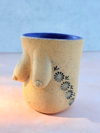 Image 1 of Cobalt and Buff Titty Tumbler No. 02