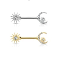 Image 4 of Sun & Moon Nipple Ring