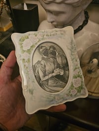Image 4 of "Victorian faceless girls" 1800s Page With Preserved Web - A
