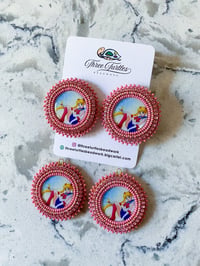 Image 1 of Pink Sailor Moon Earrings (Dangly or Studs)