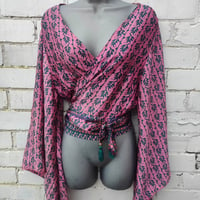 Image 1 of Stevie sari pink with gorgeous coloured back