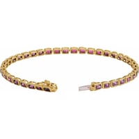 Image 4 of 7” Emerald Cut Gemstone Tennis Bracelet 
