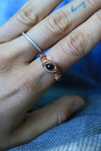Image 1 of Copper + Black Onyx Size 9.5 Ring