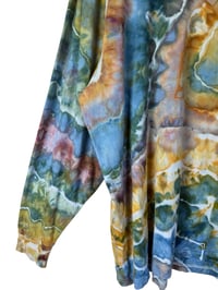 Image 7 of XL Unisex Adult Soft Long Sleeve Tee in Earthy Geode Ice Dye