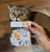 Winter Katzen Sticker Set – Vinyl Sticker mit holographischer Glitzerfolie