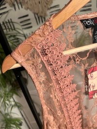 Image 2 of mauve lace cover up 