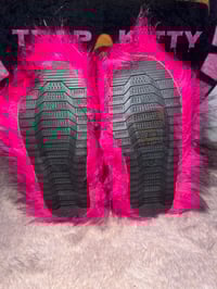 Image 5 of Pink Black Faux Imitation Fur Y2K Yeti Baddie Snow Boots