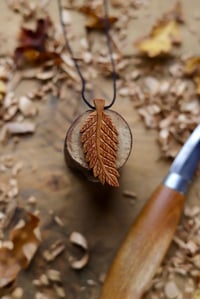 Image 1 of Fern Leaf Pendant Necklace. 