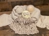 5 Pc Sets ~3 Colors Available~ Bonnet, Cap, Tieback, Wrap & Layer Newborn Photography Prop Set