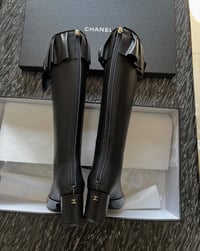 Image 5 of BOW BLACK TALL BOOTS