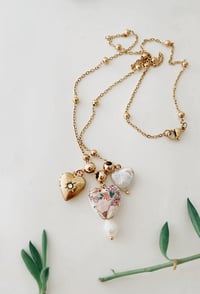 ceramic hearts necklace 