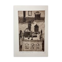 "Urban Landscape II" Etching postcard