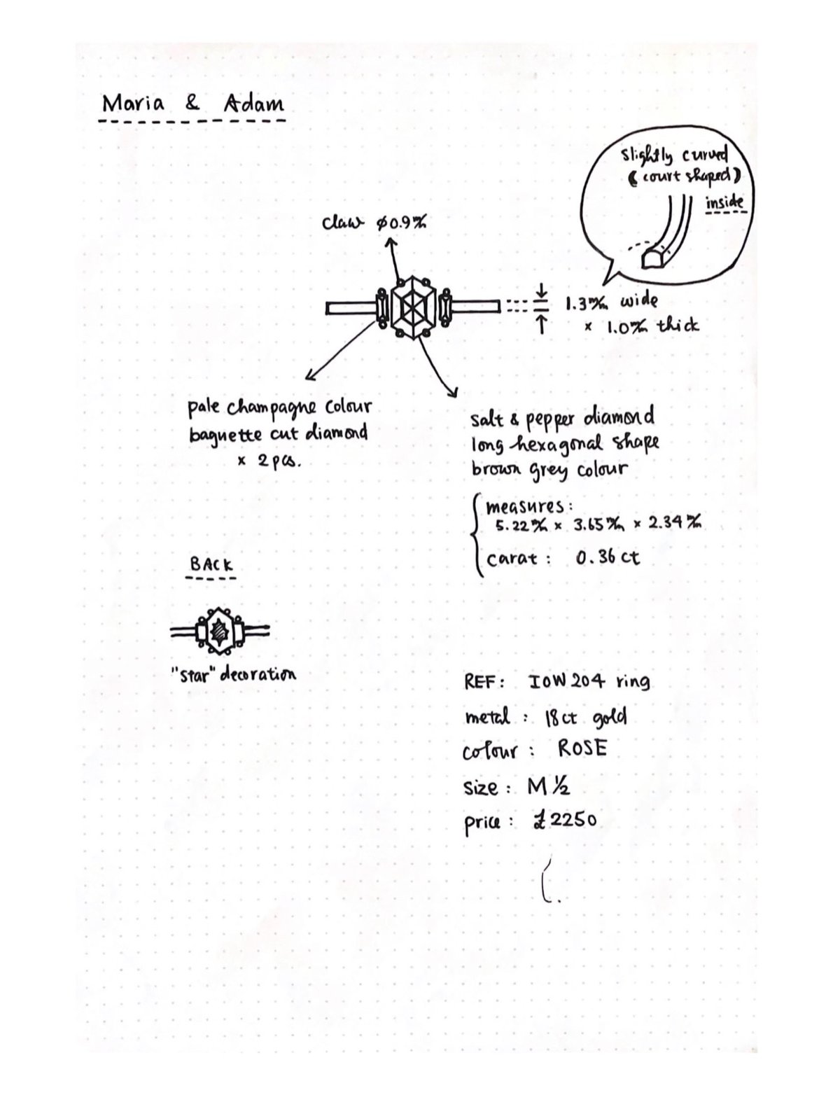 Image of *Special Order ring* Maria and Adam