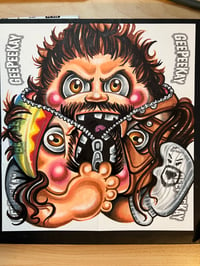 Image 3 of Mick Foley “Mankind” unofficial GPK puzzle sketch card