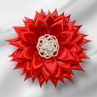 Image 4 of Delta Sigma Theta Symbol Flower Petal Brooches