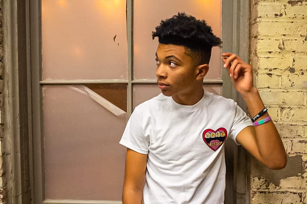 Image of “White” Talk Love Embroidered T-Shirt