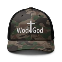 Image 7 of Wod4God Camo Trucker Hat