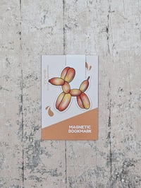 Image 1 of Orange Balloon Dog Magnetic Bookmarks