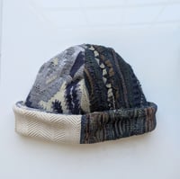 Image 1 of Upcycled Reversible Beanie Cotton Blend 11