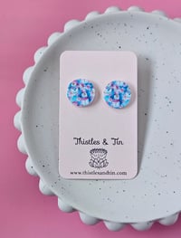 Image 6 of Printed Christmas Studs - SKU 588