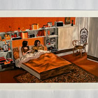 Image 1 of Orange bedroom print