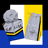 Image 2 of SayLess Windbreaker Set (Gray, Yellow, Blue)