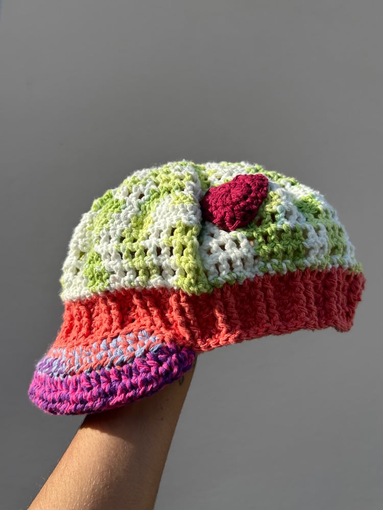 Image of ✧Keylime Berry Messenger Hat