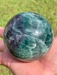 Image 10 of Rainbow Fluorite Crystal sphere #1809