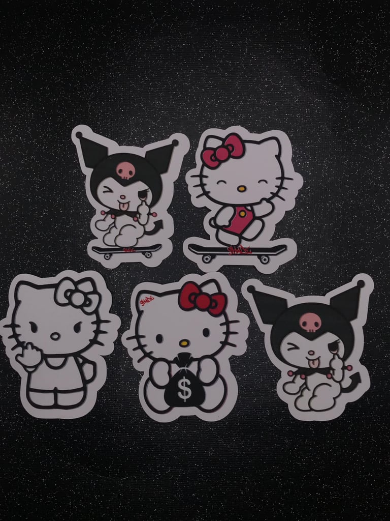 Hello Kitty and Kuromi Sticker Bundle | Beauty By $hade