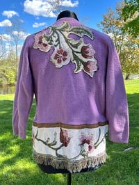 Image 2 of Small Purple Pendleton Cardigan