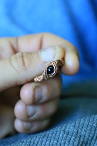 Image 2 of Copper + Black Onyx Size 9.5 Ring