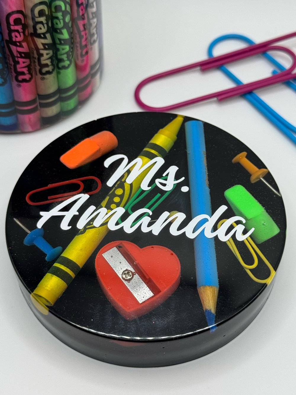 Image of Personalized Teacher Coaster / Paperweight 