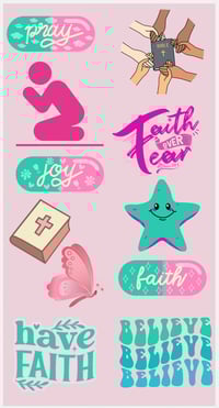 Faith over Fear sticker sheet 
