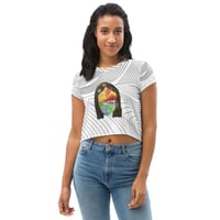 Image 1 of beYOUtiful Melt All-Over Print Crop Tee