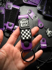 Image 2 of Purple Leather Keychain Lanyard