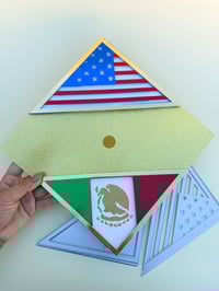 Image 2 of Mexican Flag Layerd Metal Diecut 
