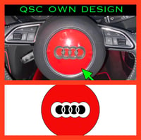 X1 Audi A1 Centre Steering Wheel Overlay Sticker 