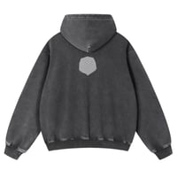 Image 2 of Get Use 2 It Oversize Vintage Identity Hoodie Black 