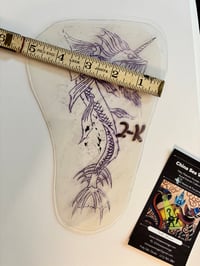 Image 2 of Sea Monster by Malone,  Acetate Tattoo stencil 