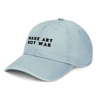 Image 2 of Make Art Not War Denim Dad Hat