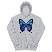 Image 13 of Unisex Hoodie “Blue Butterfly”