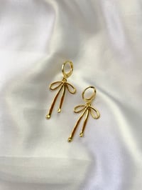 Image 2 of Hoop huggie Bows