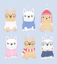 Image 1 of Frenchie ornaments 