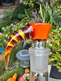 Image 5 of 2K Glass Art 2 Tone 18mm Slide W/ Horn 