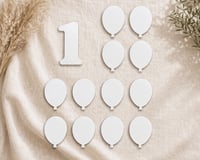 Acrylic baby milestone balloon blanks- White
