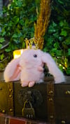👑The Armored Kingdom Crowned Baby Pink Snugglehop Bunny Keychain